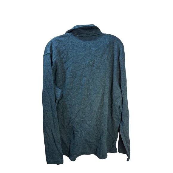 Van Heusen XL Classic Fit Mens Long Sleeve Polo Shirt Blue - Picture 2 of 6